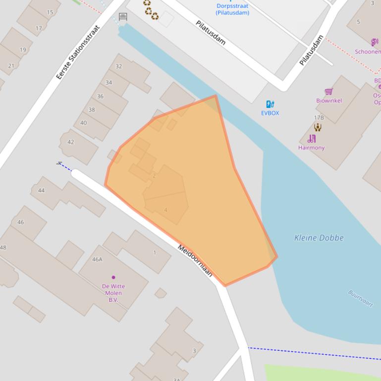 Kaart van postcodegebied 2712TZ.