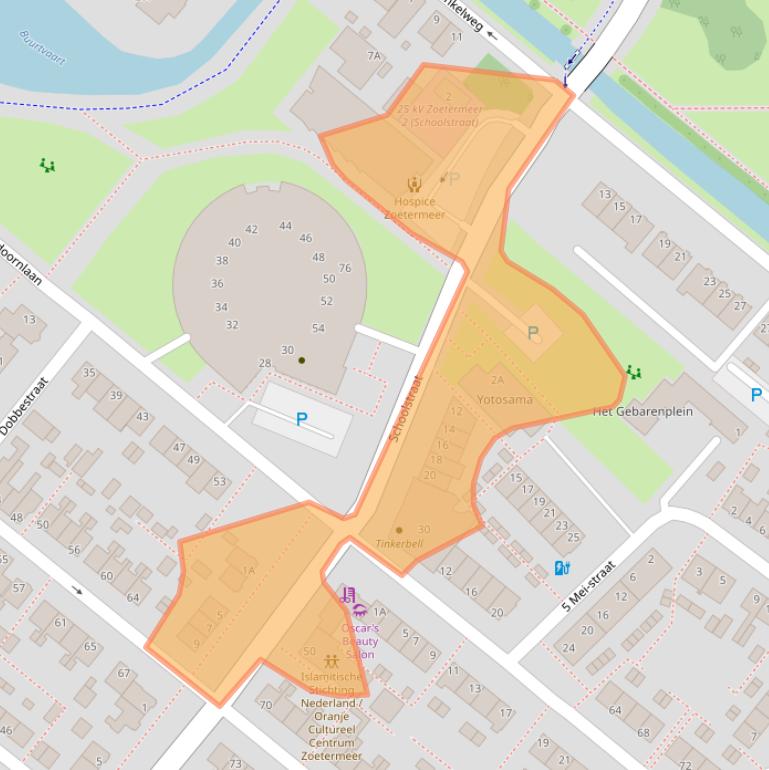 Kaart van postcodegebied 2712VC.