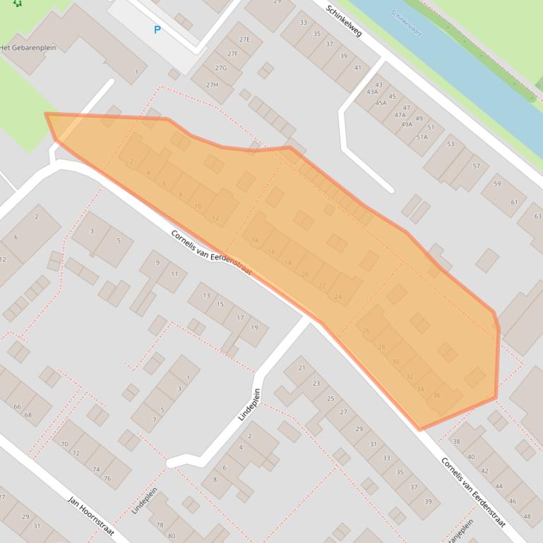 Kaart van postcodegebied 2712VM.