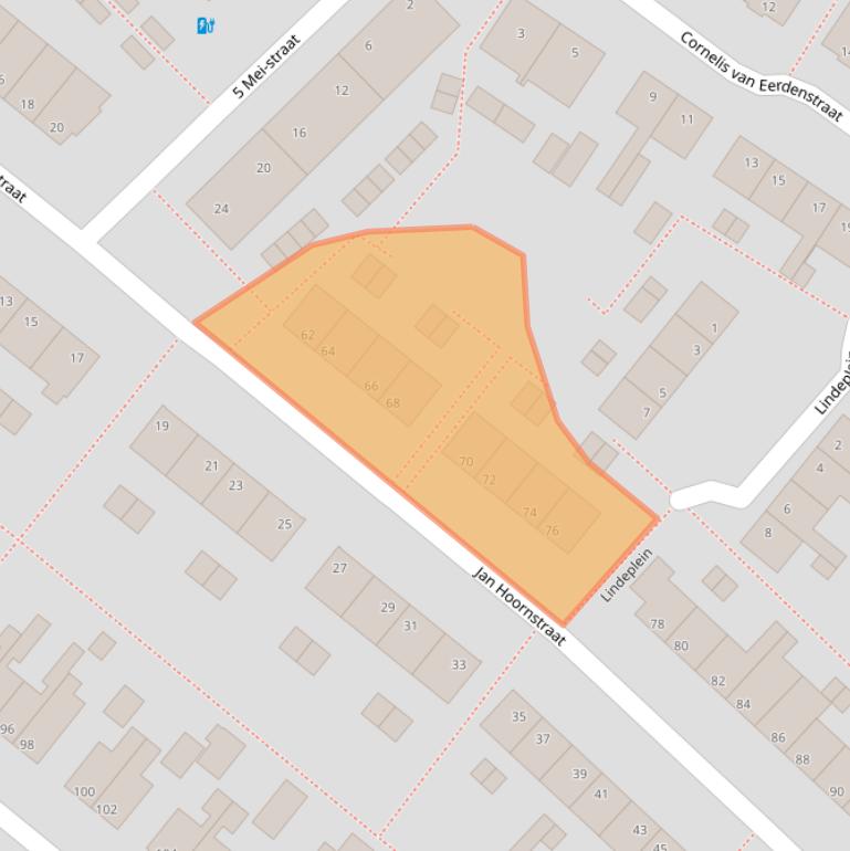Kaart van postcodegebied 2712VS.