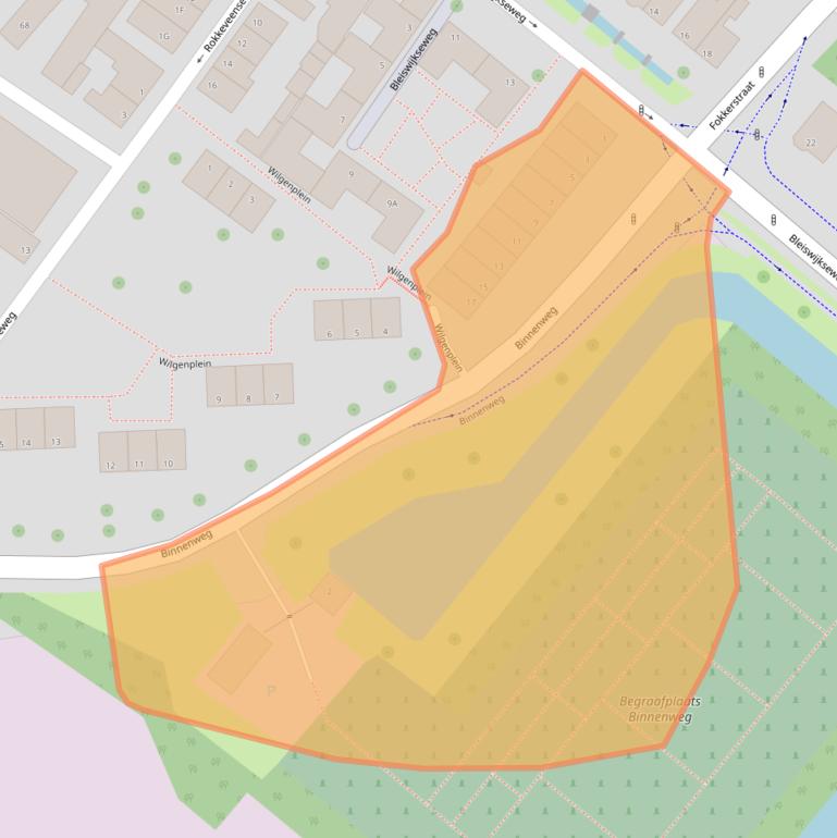 Kaart van postcodegebied 2712XE.