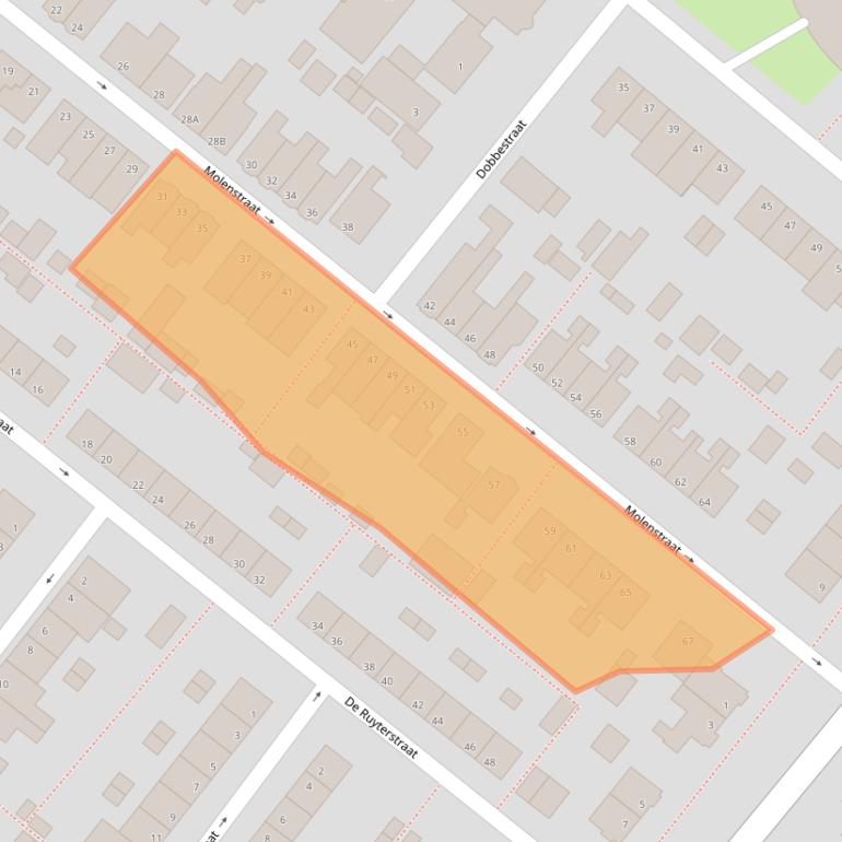 Kaart van postcodegebied 2712XH.