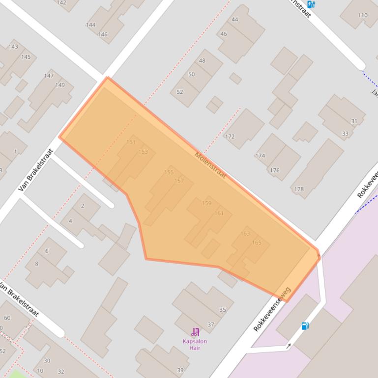 Kaart van postcodegebied 2712XL.