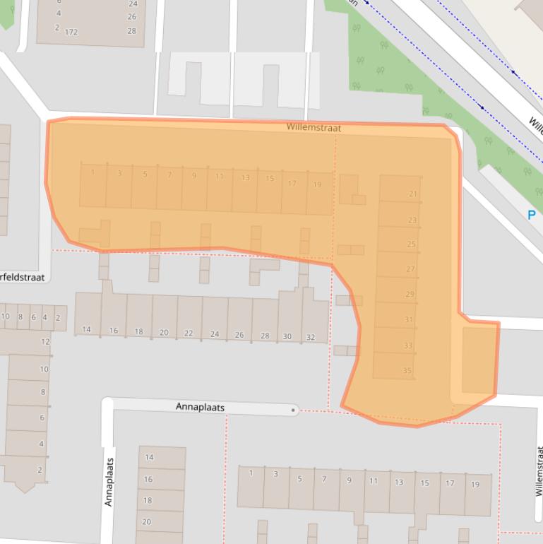 Kaart van postcodegebied 2713AB.