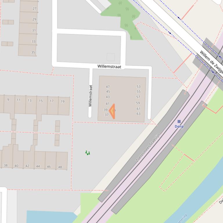 Kaart van postcodegebied 2713AE.