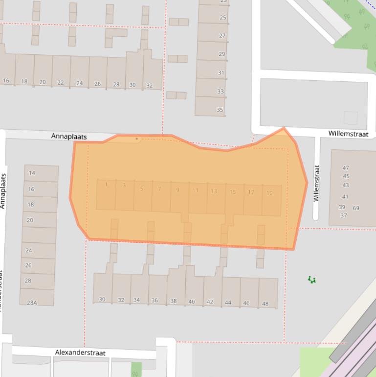 Kaart van postcodegebied 2713AK.