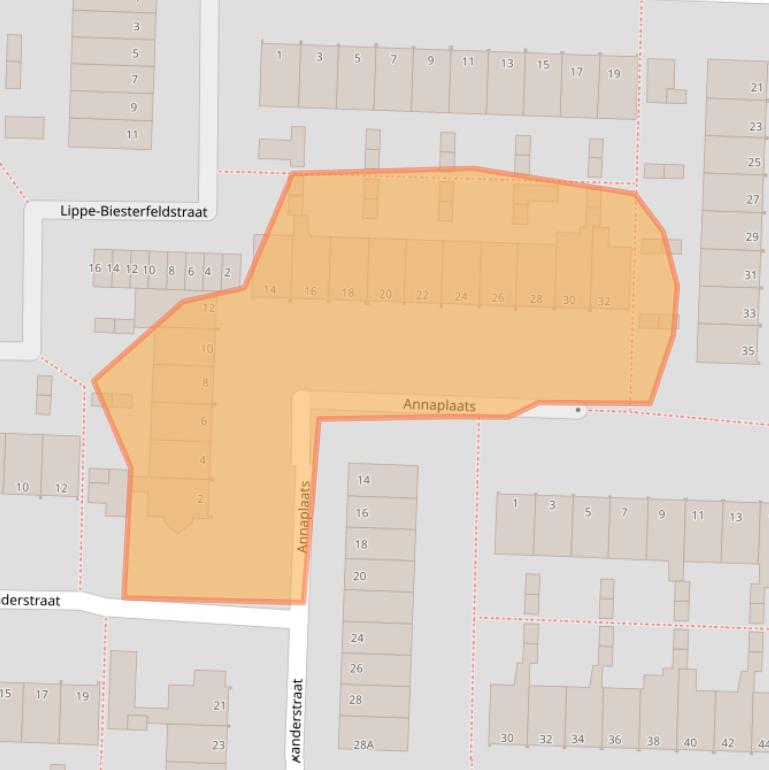 Kaart van postcodegebied 2713AL.