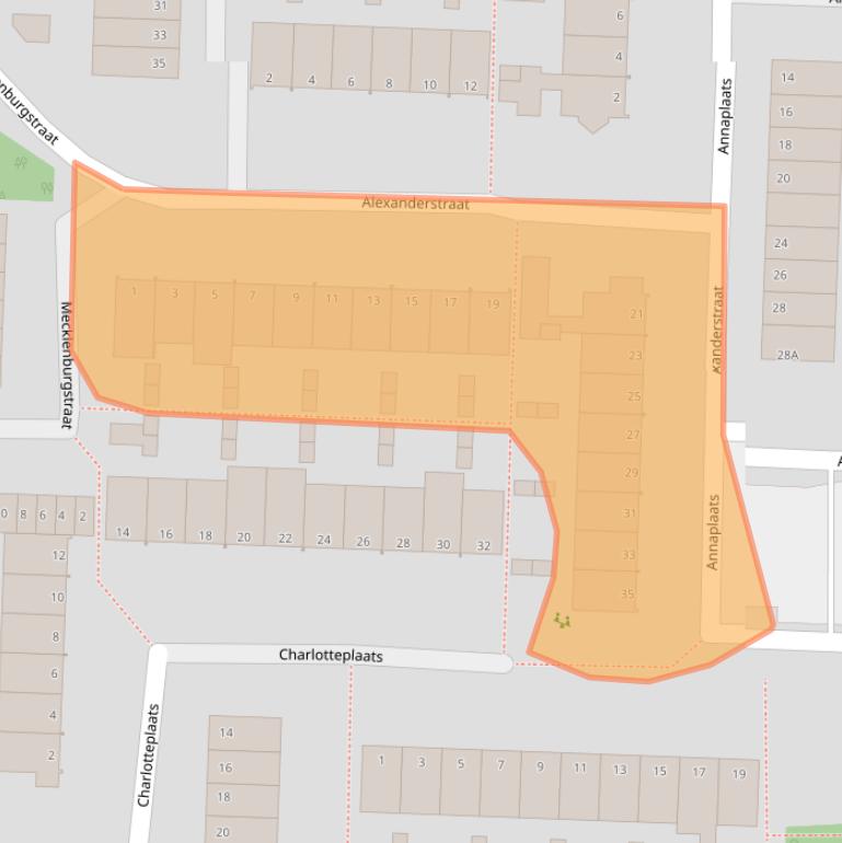 Kaart van postcodegebied 2713AN.