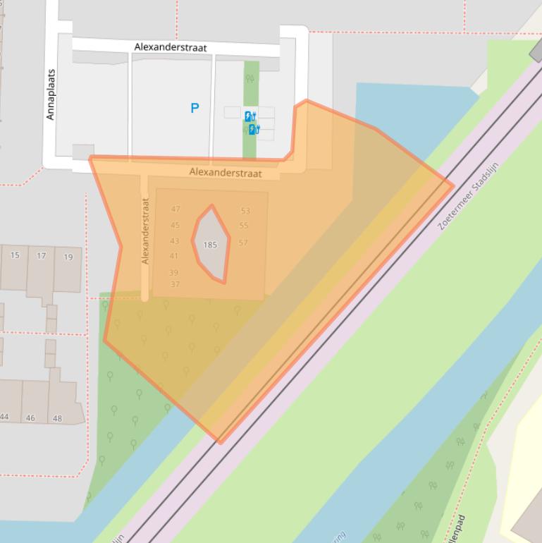 Kaart van postcodegebied 2713AP.