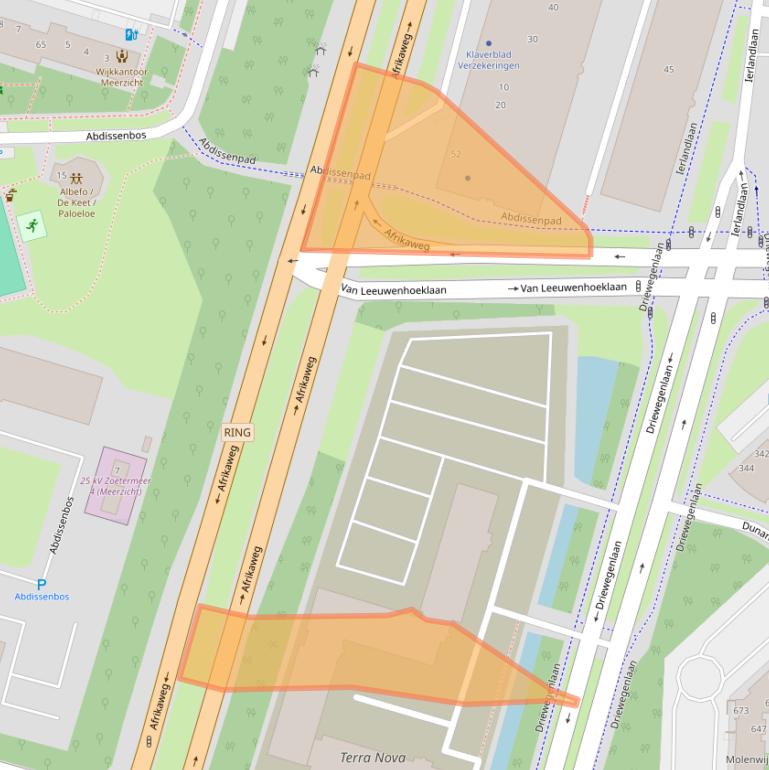 Kaart van postcodegebied 2713AX.