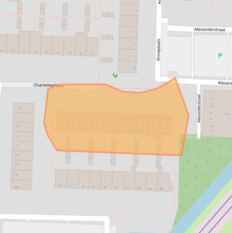 Kaart van postcodegebied 2713BA.