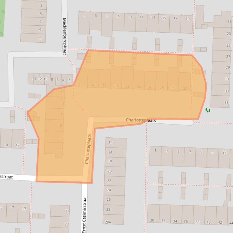 Kaart van postcodegebied 2713BB.