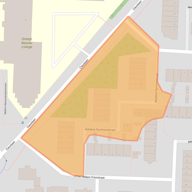 Kaart van postcodegebied 2713BK.