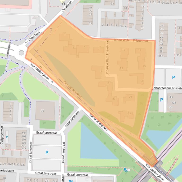 Kaart van postcodegebied 2713CA.