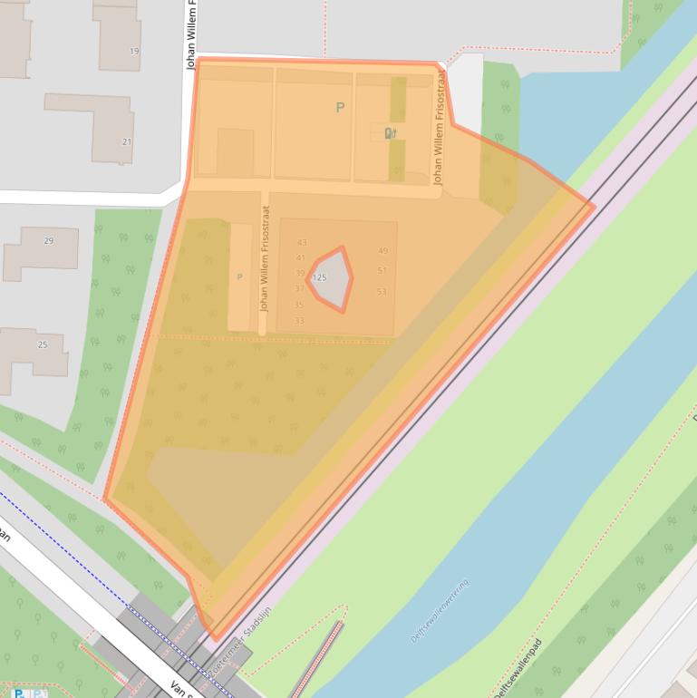 Kaart van postcodegebied 2713CB.