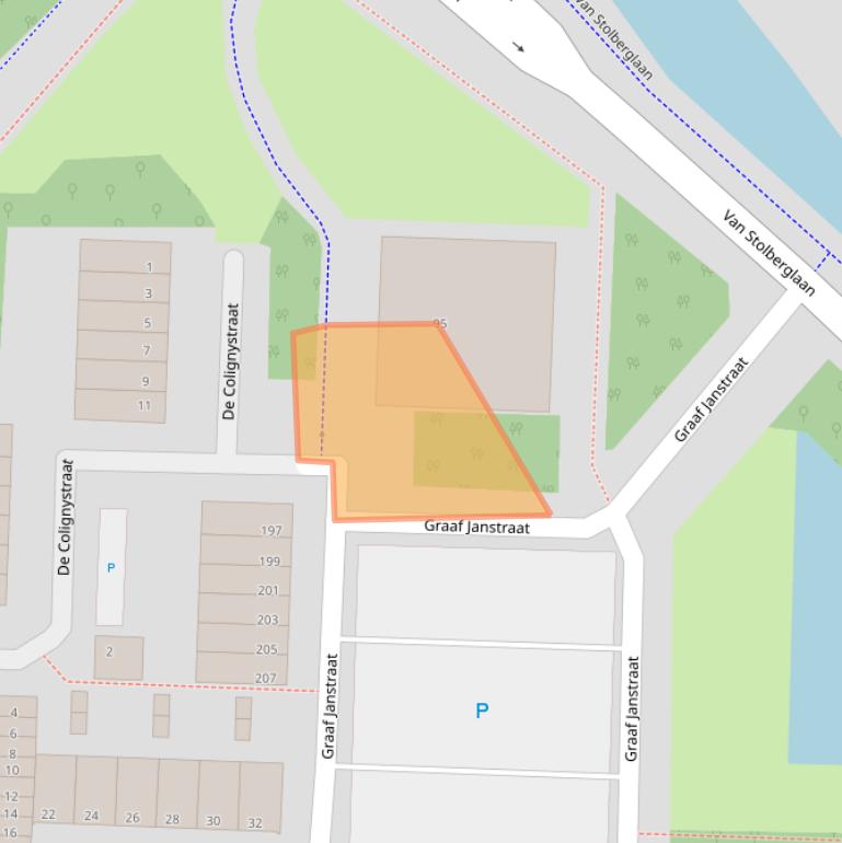 Kaart van postcodegebied 2713CJ.