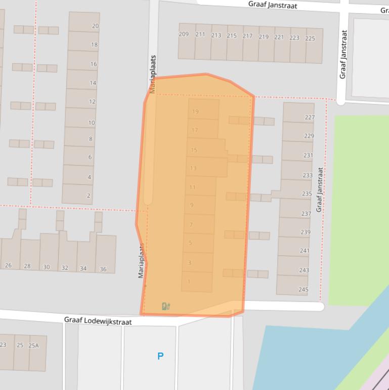 Kaart van postcodegebied 2713EB.