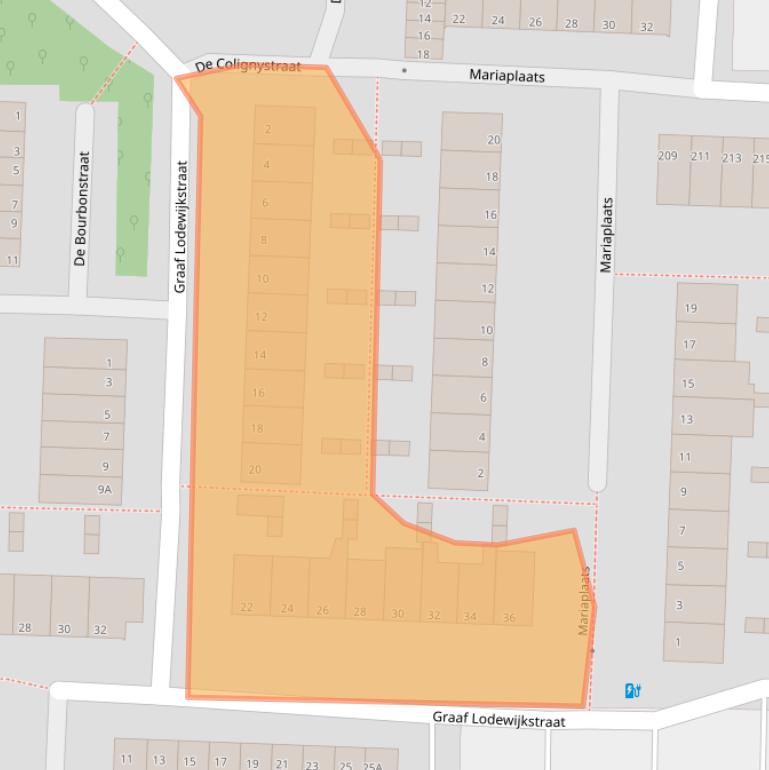 Kaart van postcodegebied 2713EE.