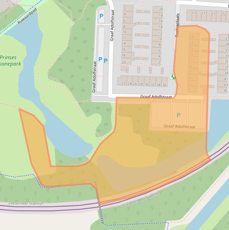 Kaart van postcodegebied 2713EH.