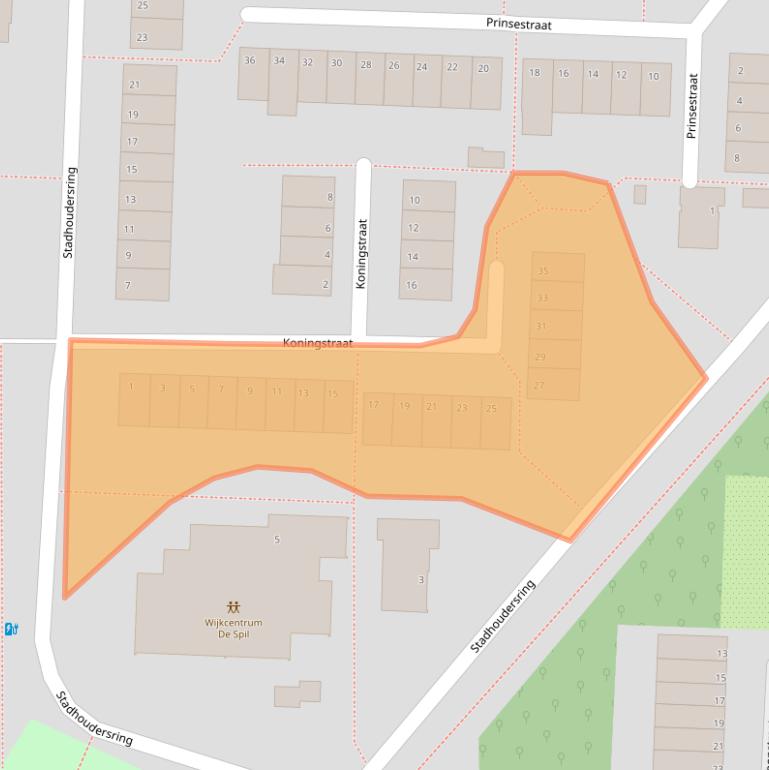 Kaart van postcodegebied 2713EP.