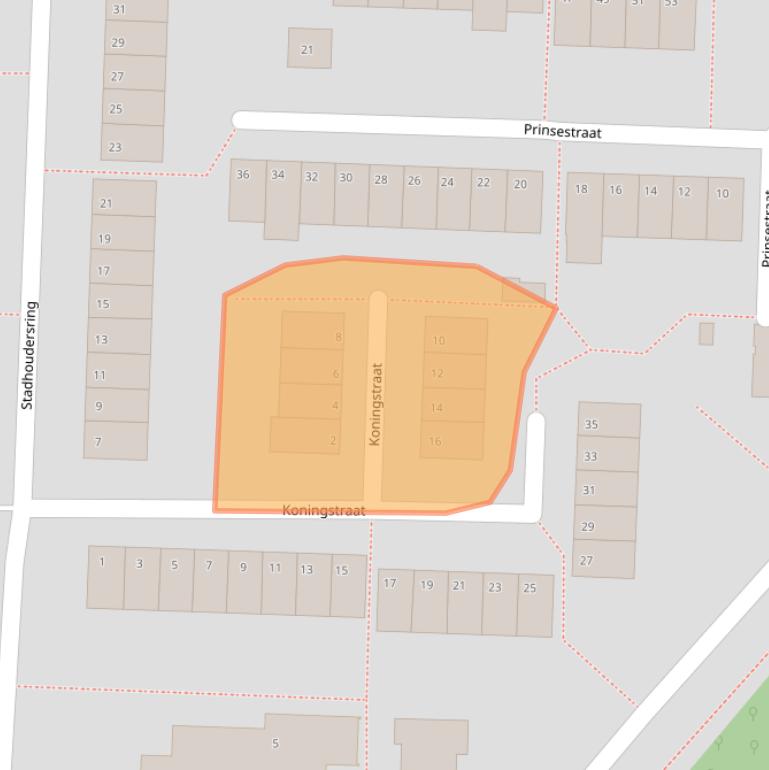 Kaart van postcodegebied 2713ER.