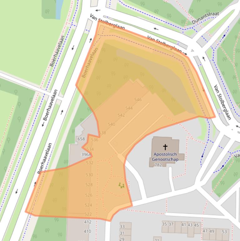 Kaart van postcodegebied 2713GR.