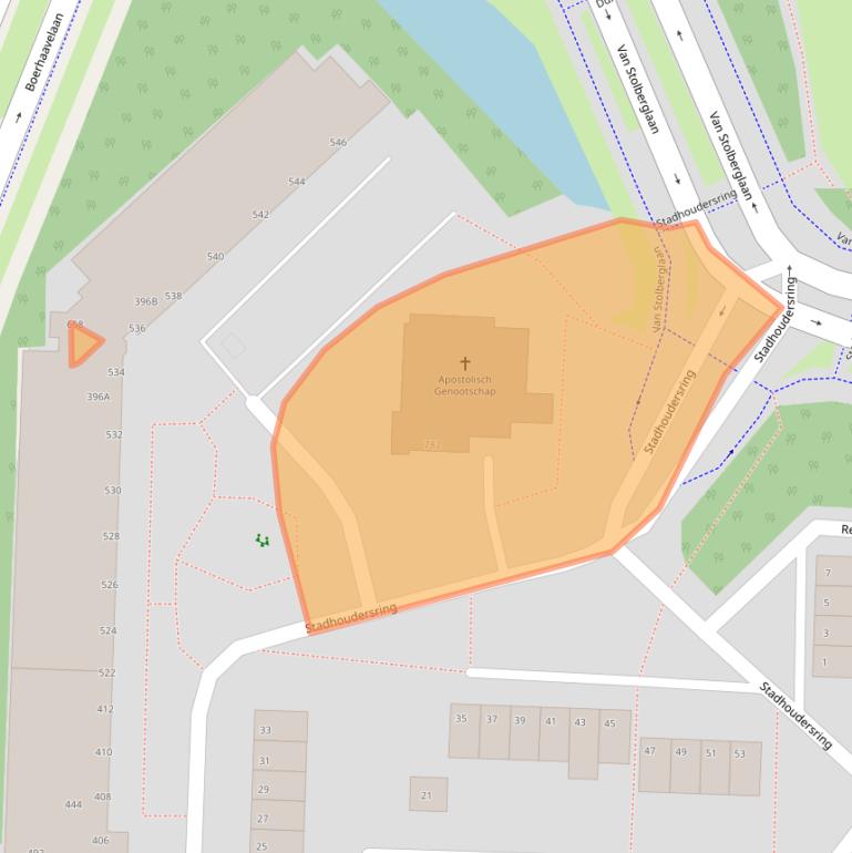 Kaart van postcodegebied 2713GZ.