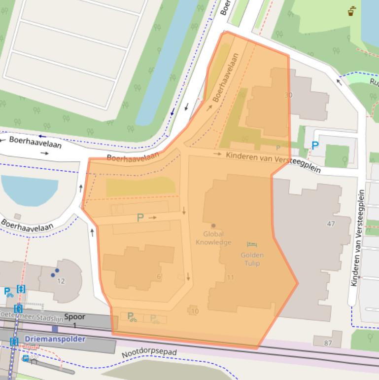 Kaart van postcodegebied 2713HB.