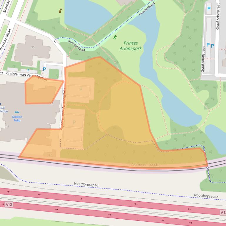 Kaart van postcodegebied 2713HE.