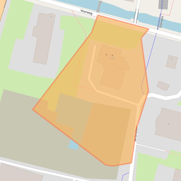 Kaart van postcodegebied 2713HG.