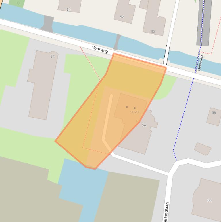 Kaart van postcodegebied 2713HL.