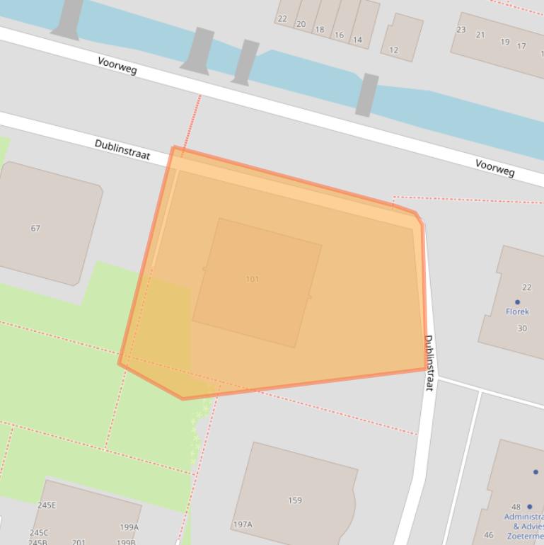 Kaart van postcodegebied 2713HR.