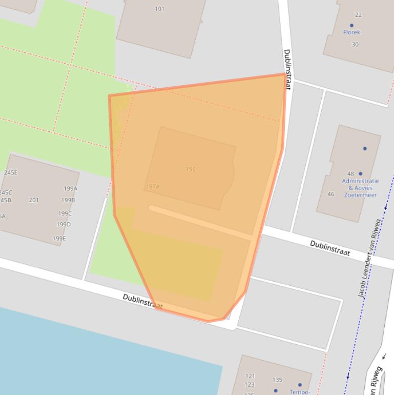 Kaart van postcodegebied 2713HW.