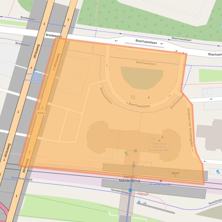 Kaart van postcodegebied 2713HX.