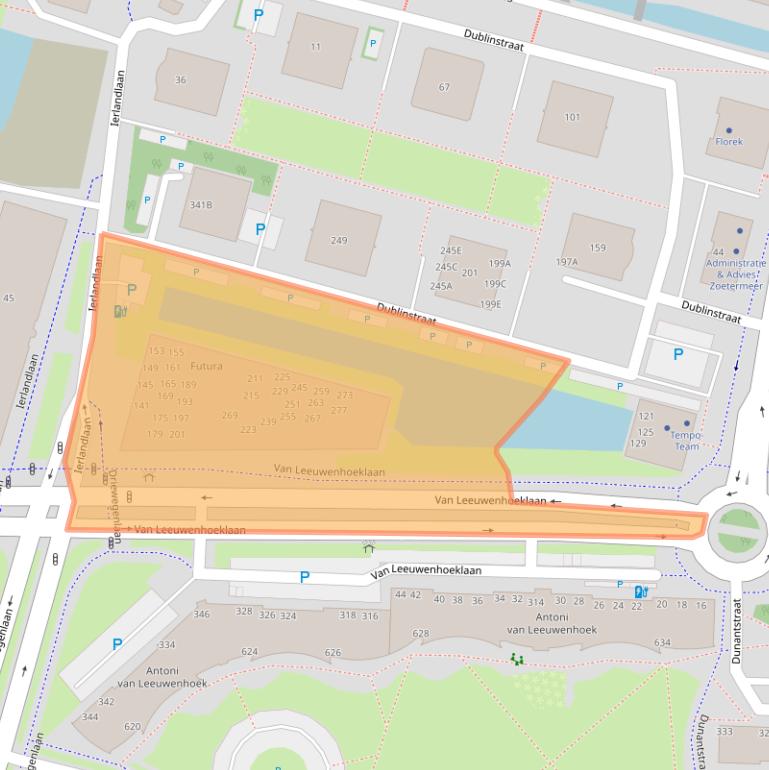 Kaart van postcodegebied 2713RA.