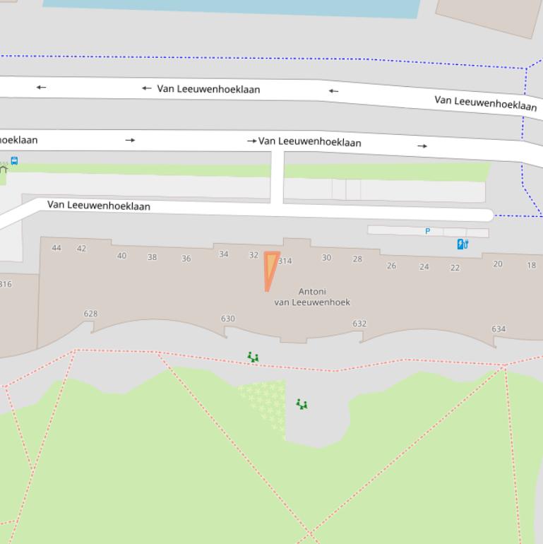 Kaart van postcodegebied 2713RC.