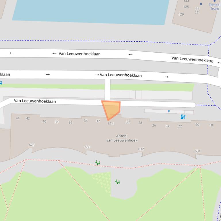 Kaart van postcodegebied 2713RE.