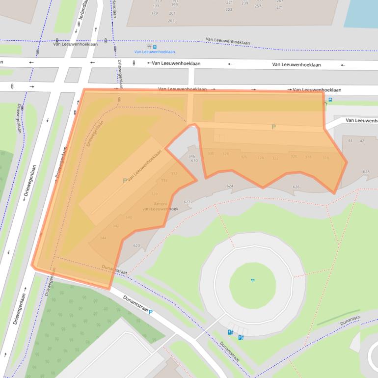 Kaart van postcodegebied 2713RJ.