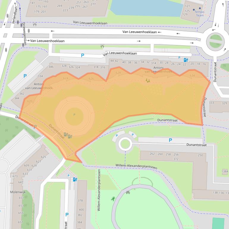 Kaart van postcodegebied 2713RP.