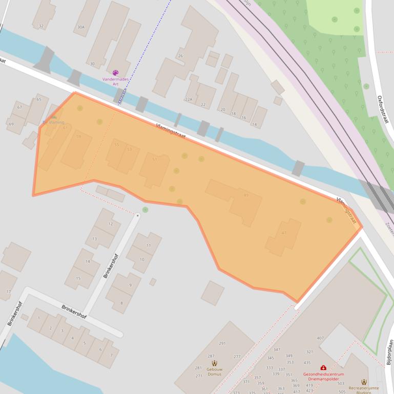 Kaart van postcodegebied 2713RT.