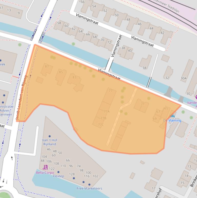 Kaart van postcodegebied 2713RV.