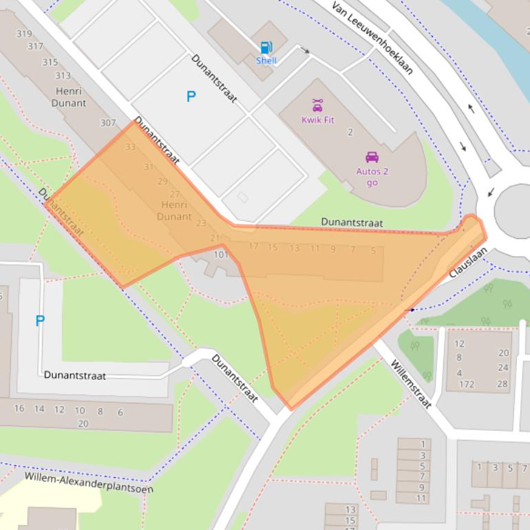 Kaart van postcodegebied 2713SB.