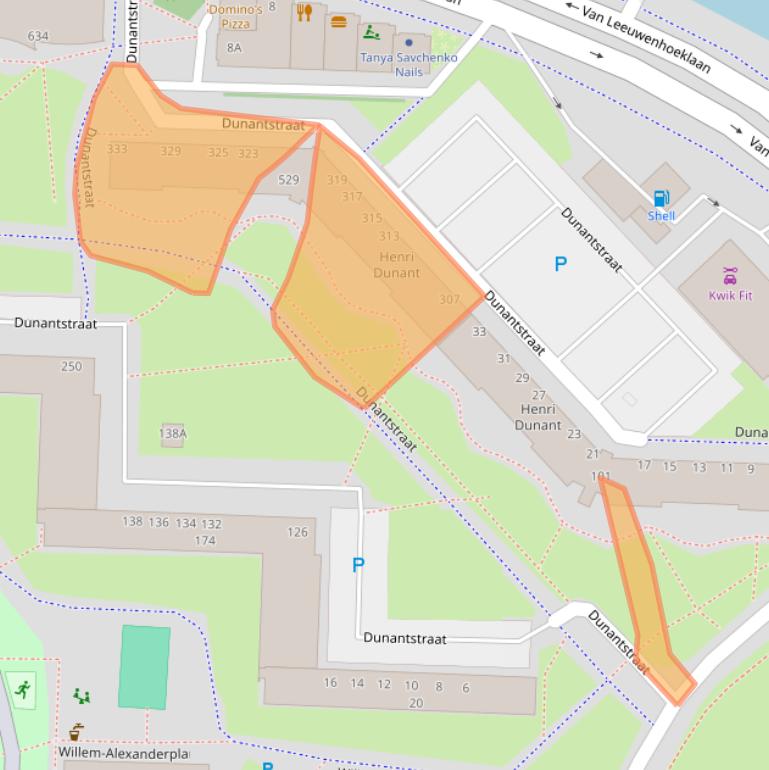 Kaart van postcodegebied 2713SL.