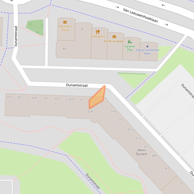 Kaart van postcodegebied 2713SN.