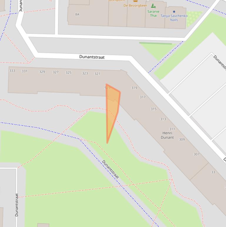 Kaart van postcodegebied 2713SP.