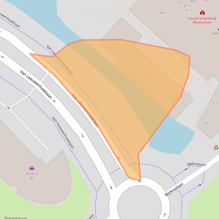 Kaart van postcodegebied 2713SW.