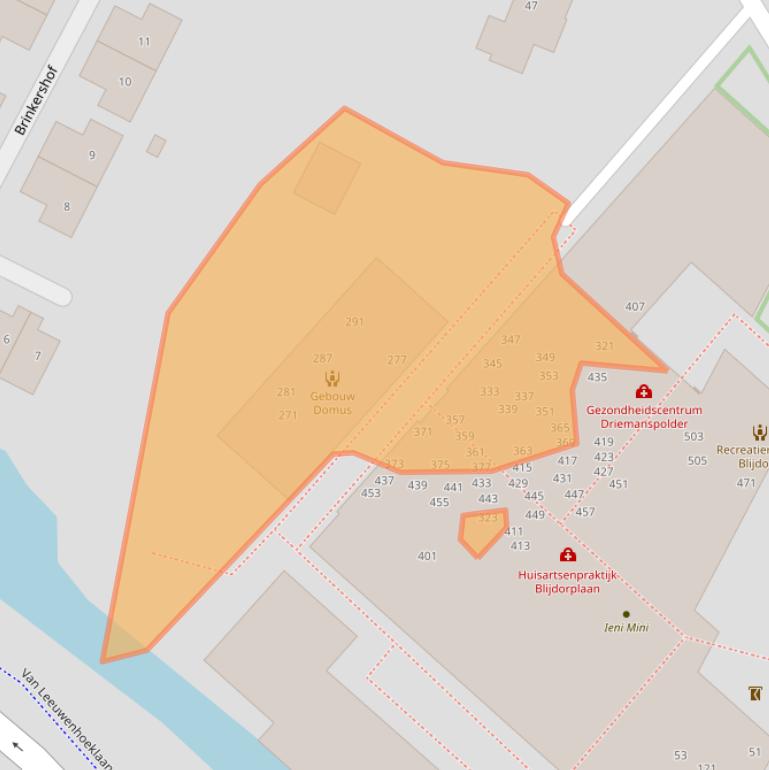 Kaart van postcodegebied 2713SX.