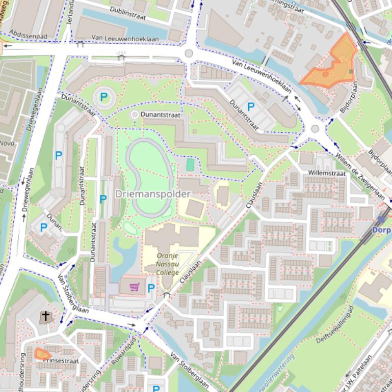 Kaart van postcodegebied 2713SZ.