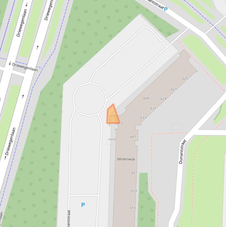 Kaart van postcodegebied 2713TB.