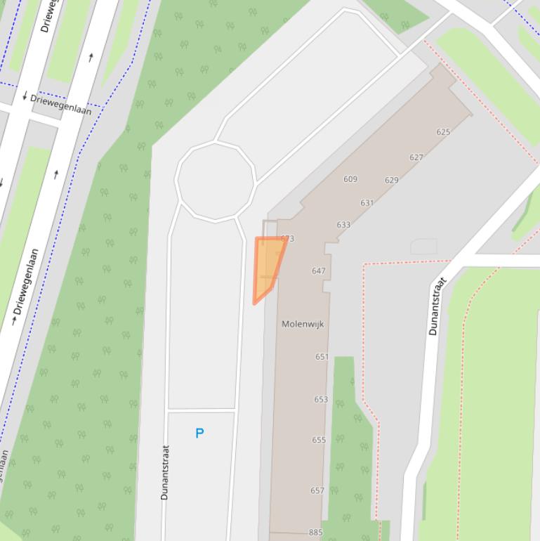 Kaart van postcodegebied 2713TC.